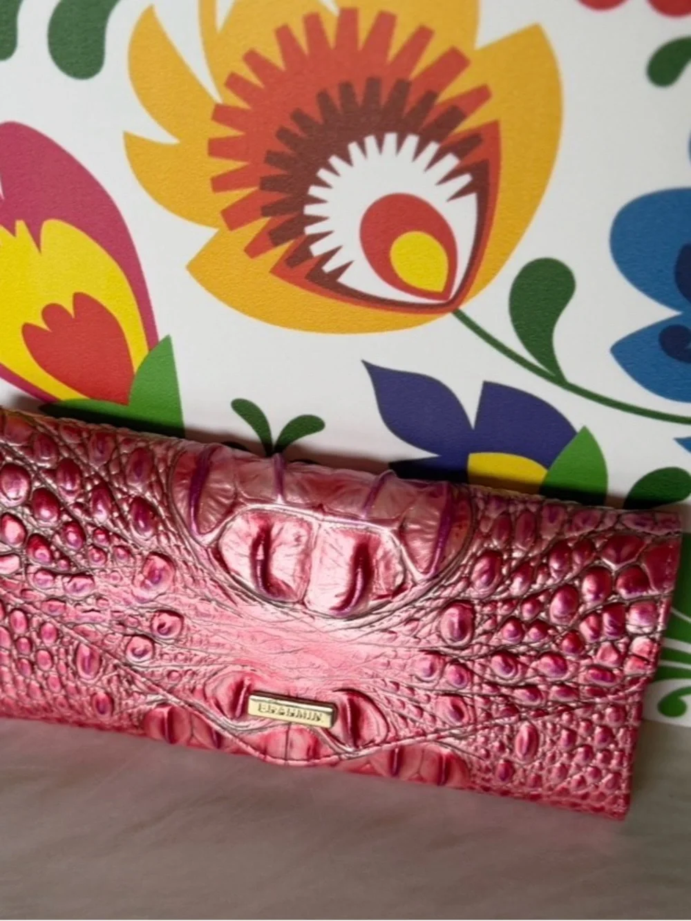Brahmin French Rose Veronica Wallet NWT